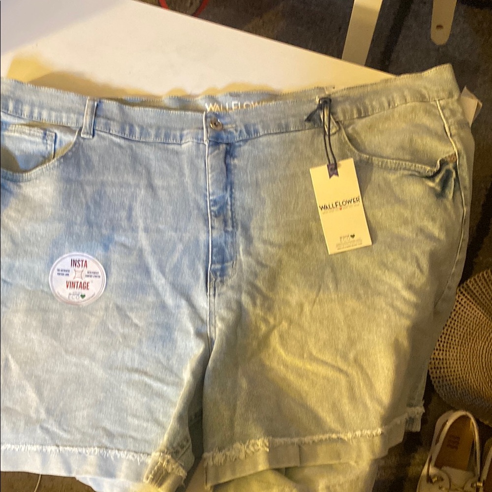 Wallflower Women's Light Blue Denim Shorts